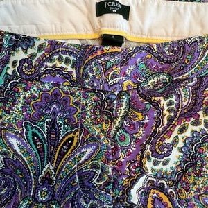 Jcrew City fit pants, paisley print